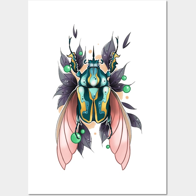 beetle Wall Art by sample the dragon